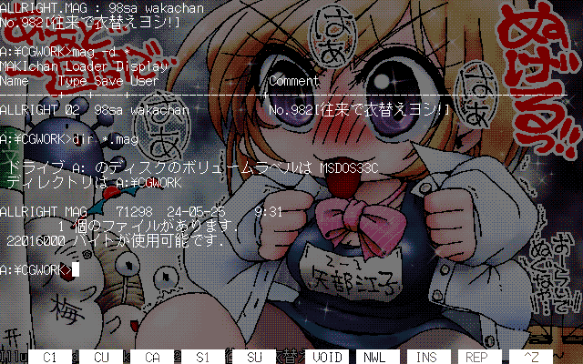 PC9801版MAGローダで…昨夜、とあるネタ的に身内SNSへ投稿したモノ…(^_^;)